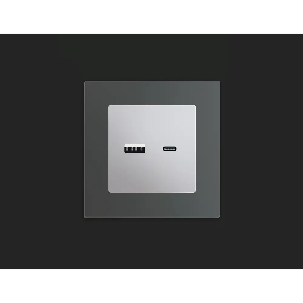 Фото 2 Розетка встраиваемая Ambrella volt Альфа MA411010 с заземлением цвет серебро глянец