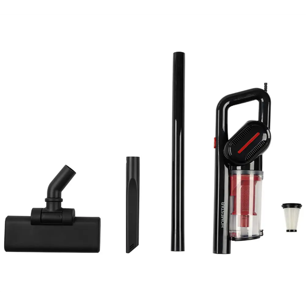 Фото 3 Пылесос вертикальный Homestar Hs-1026 черный 105674 0.4 л 400 Вт цвет красный черный Фото 3 Пылесос вертикальный Homestar Hs-1026 черный 105674 0.4 л 400 Вт цвет красный черный