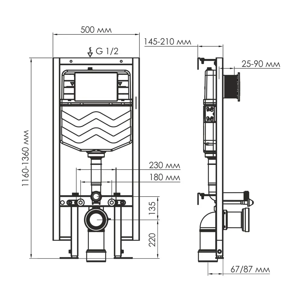 Фото 3 Инсталляция для унитаза WASSERKRAFT 56tlt.010.me.ch03 Фото 3 Инсталляция для унитаза WASSERKRAFT 56tlt.010.me.ch03