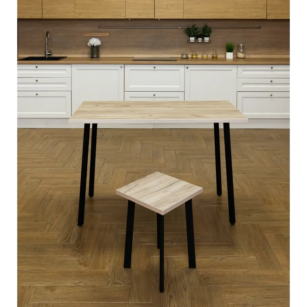 Фото 2 Кухонный стол Diko Loft Delight Dining 60х60х75 см цвет дуб серый крафт Фото 2 Кухонный стол Diko Loft Delight Dining 60х60х75 см цвет дуб серый крафт