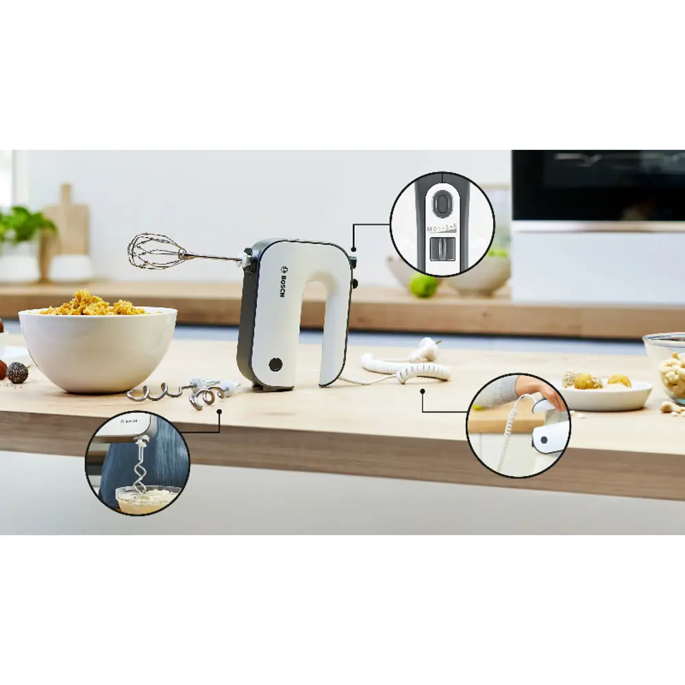 Фото 3 Ручной миксер Bosch CNHR22C 800 Вт цвет белый, серый Фото 3 Ручной миксер Bosch CNHR22C 800 Вт цвет белый, серый