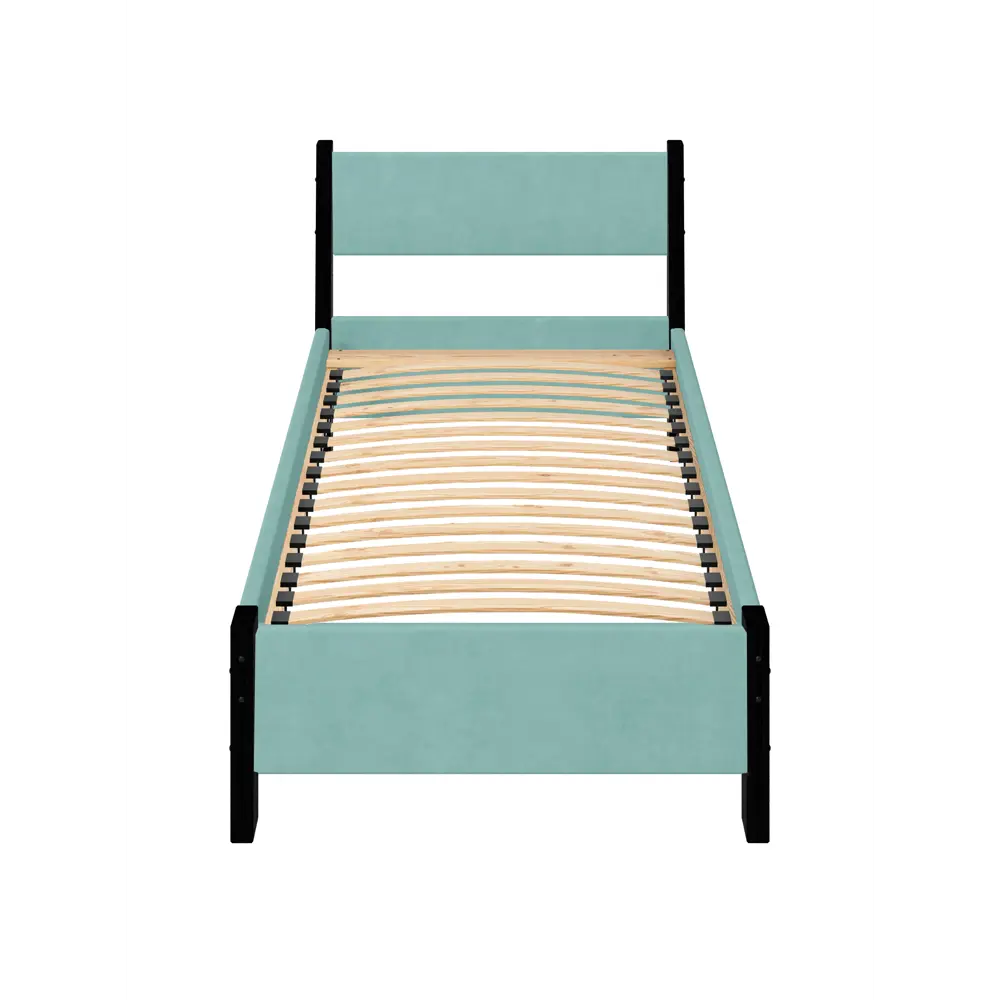 Фото 2 Кровать Solarius Мишка орто основание 100 x 80 x 210 см дерево цвет тиффани;оникс Фото 2 Кровать Solarius Мишка орто основание 100 x 80 x 210 см дерево цвет тиффани;оникс