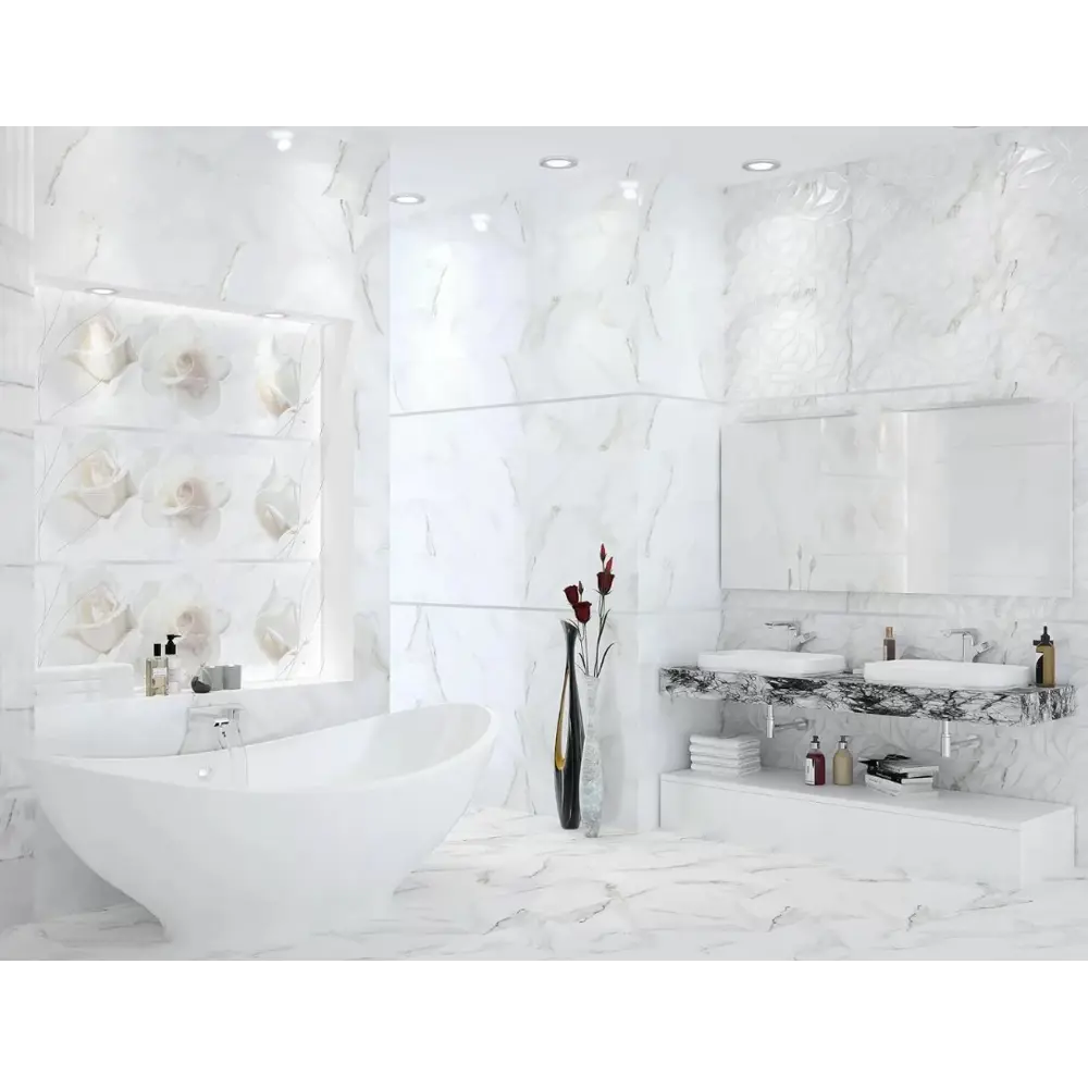 Фото Керамическая плитка Eletto ceramica Calacatta 586482002 глянцевый 4.84x14см Фото Керамическая плитка Eletto ceramica Calacatta 586482002 глянцевый 4.84x14см