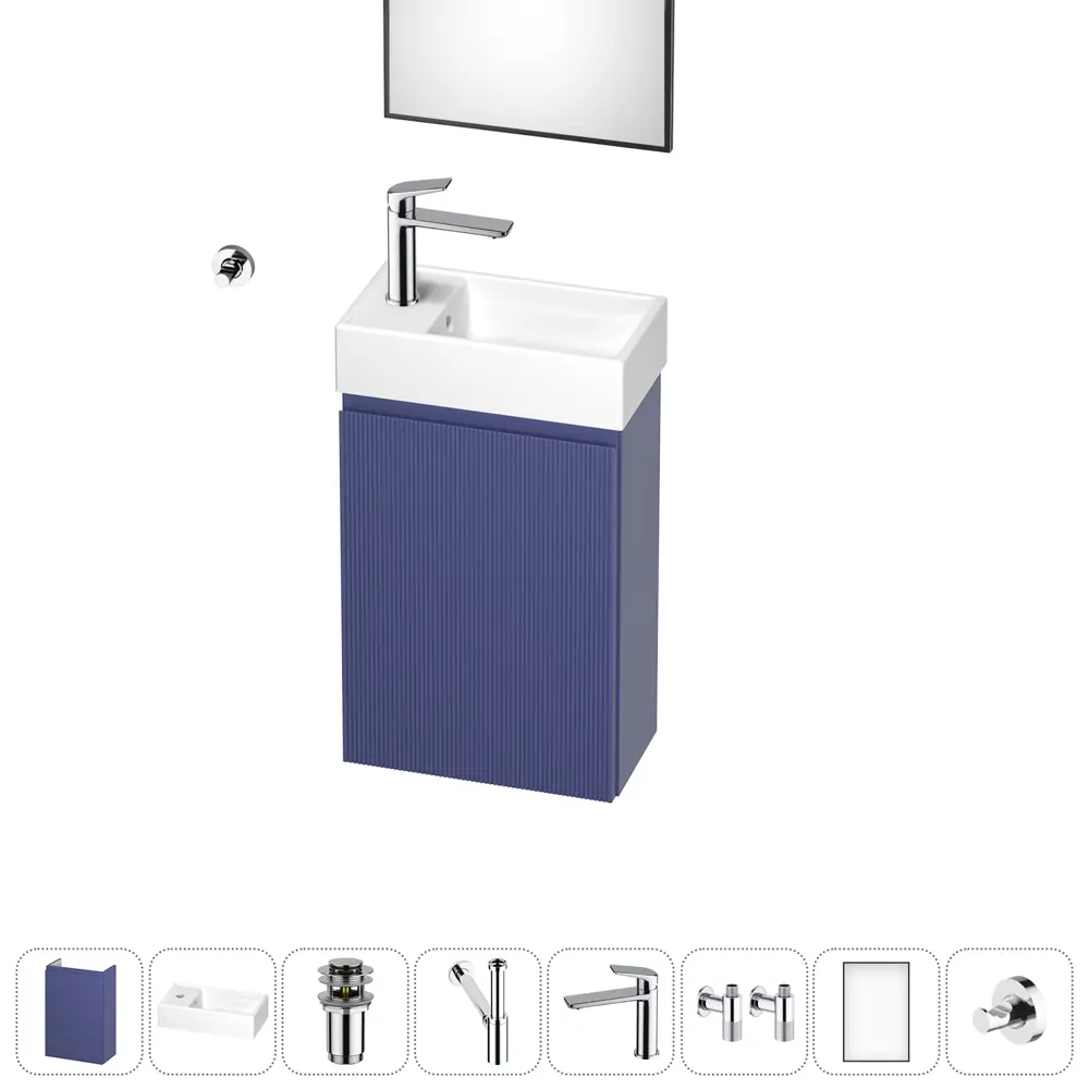 Фото Тумба с раковиной подвесная Wellsee WC Area 20216934R для ванной Фото Тумба с раковиной подвесная Wellsee WC Area 20216934R для ванной