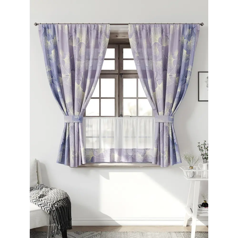 Фото Комплект штор Comfy way Иномик - 46 CW705046-160 на шторной ленте 160x150 см цвет фиолетовый Фото Комплект штор Comfy way Иномик - 46 CW705046-160 на шторной ленте 160x150 см цвет фиолетовый