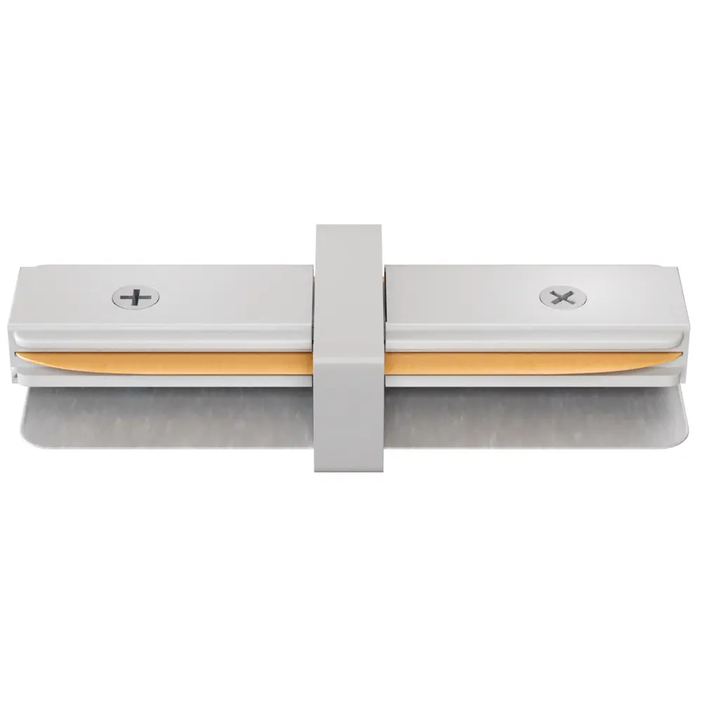 Фото 3 Коннектор Crystal Lux 1408_033 прямой жесткий для соединения трековых шинопроводов однофазных цвет белый