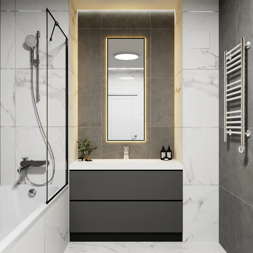 Фото 3 Зеркало со встроенной подсветкой One mirror 13040чст 40x130 см Фото 3 Зеркало со встроенной подсветкой One mirror 13040чст 40x130 см