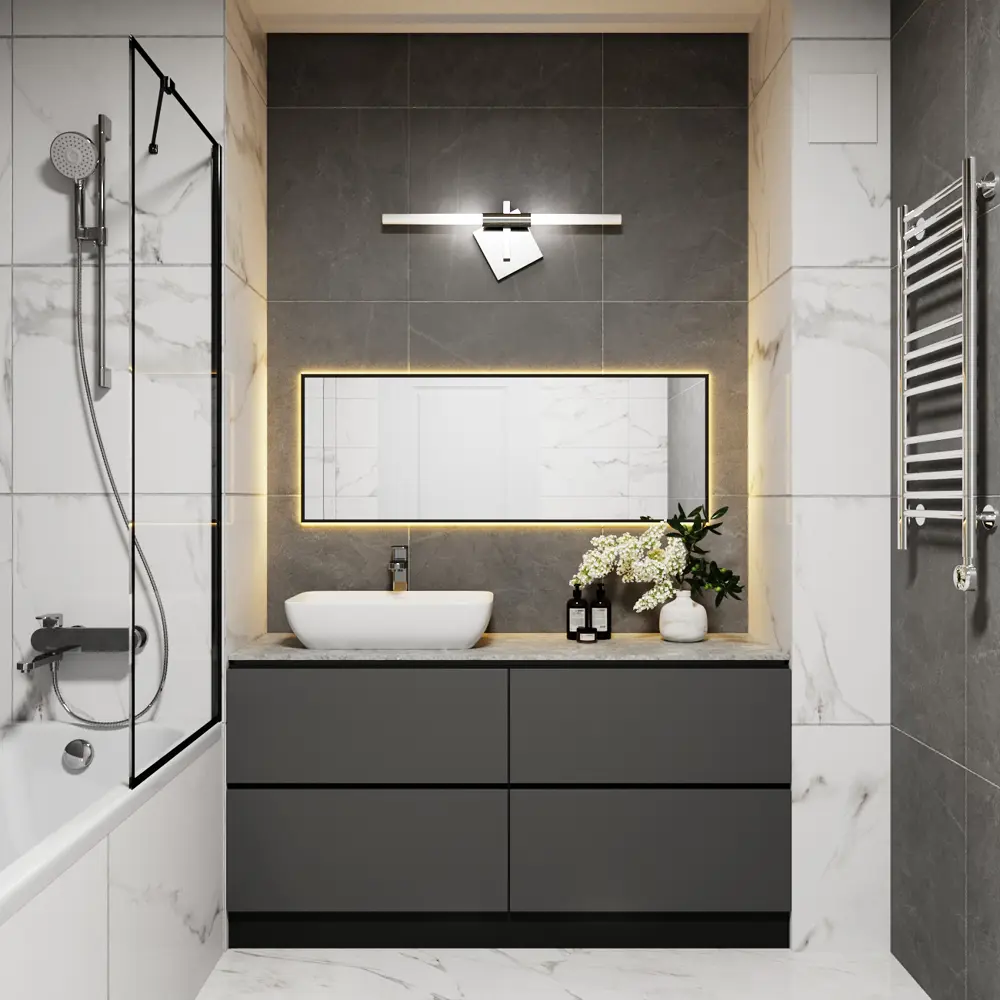 Фото 4 Зеркало со встроенной подсветкой One mirror 13040чст 40x130 см Фото 4 Зеркало со встроенной подсветкой One mirror 13040чст 40x130 см