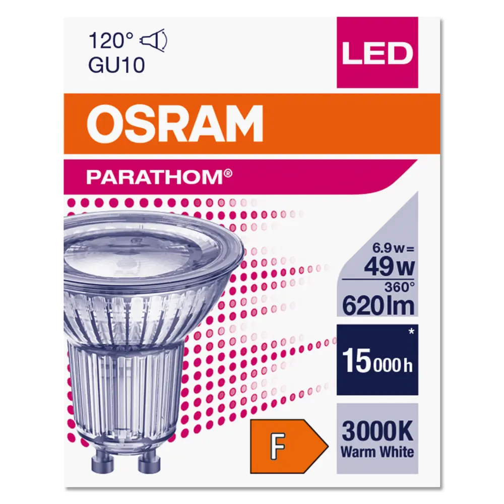 Фото 4 Набор ламп светодиодных Osram 4058075608757-5 GU10 220-240 В 6.9 Вт спот 620 Лм теплый белый (желтый) свет 5 шт Фото 4 Набор ламп светодиодных Osram 4058075608757-5 GU10 220-240 В 6.9 Вт спот 620 Лм теплый белый (желтый) свет 5 шт
