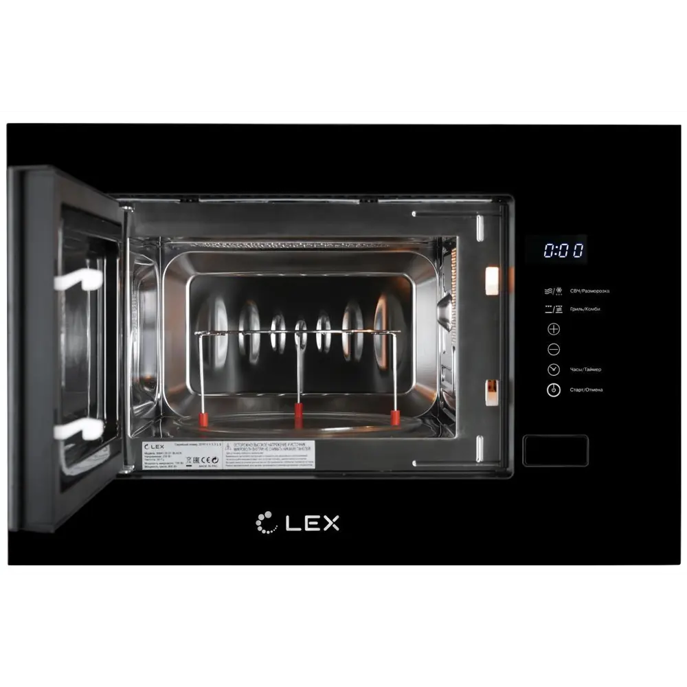 Фото 2 Встраиваемая микроволновая печь Lex BIMO 20.01 BLACK 20 л 59.5x39x33 см цвет черный Фото 2 Встраиваемая микроволновая печь Lex BIMO 20.01 BLACK 20 л 59.5x39x33 см цвет черный