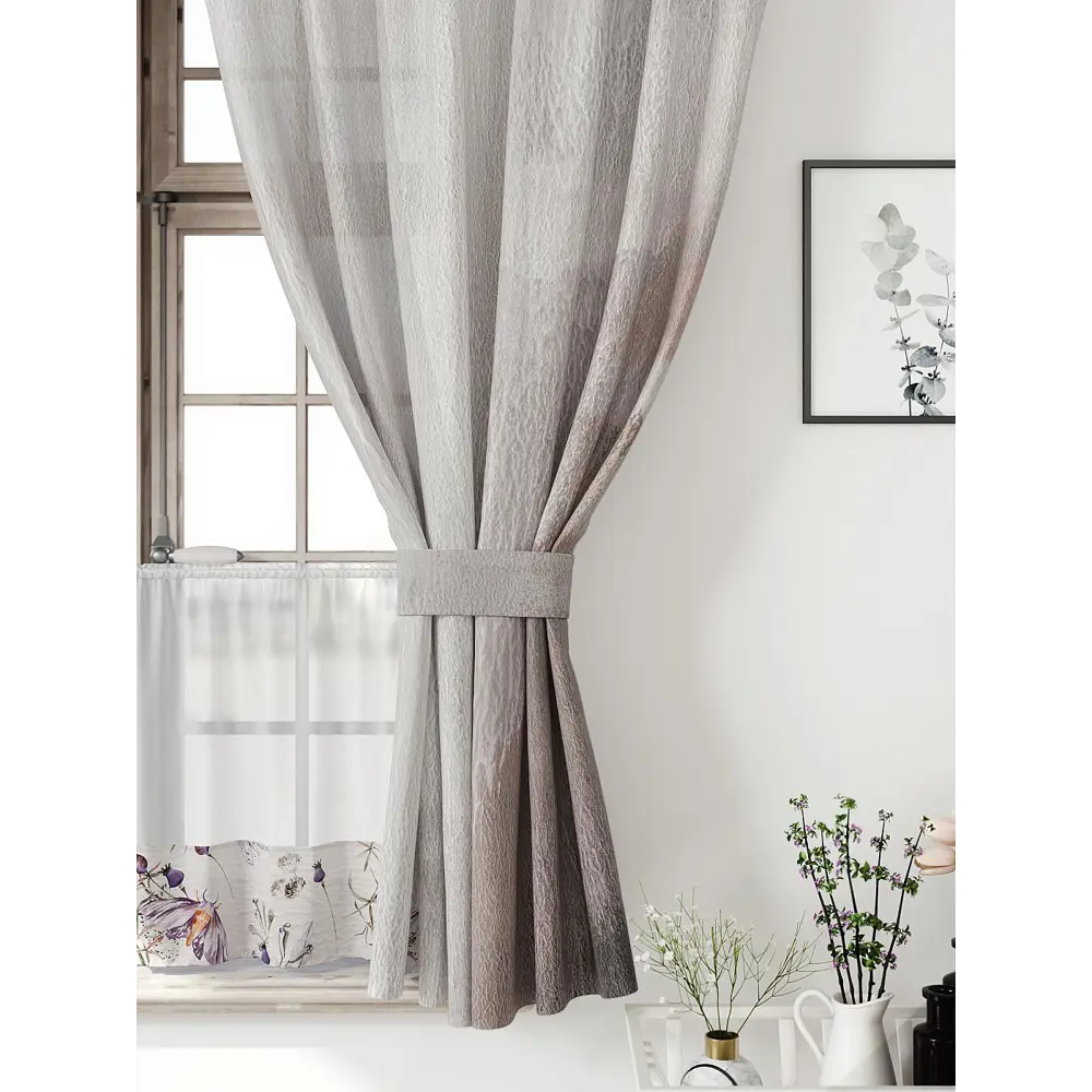 Фото 4 Комплект штор Comfy way Иномик - 91 CW705091-160 на шторной ленте 160x150 см цвет фиолетовый Фото 4 Комплект штор Comfy way Иномик - 91 CW705091-160 на шторной ленте 160x150 см цвет фиолетовый