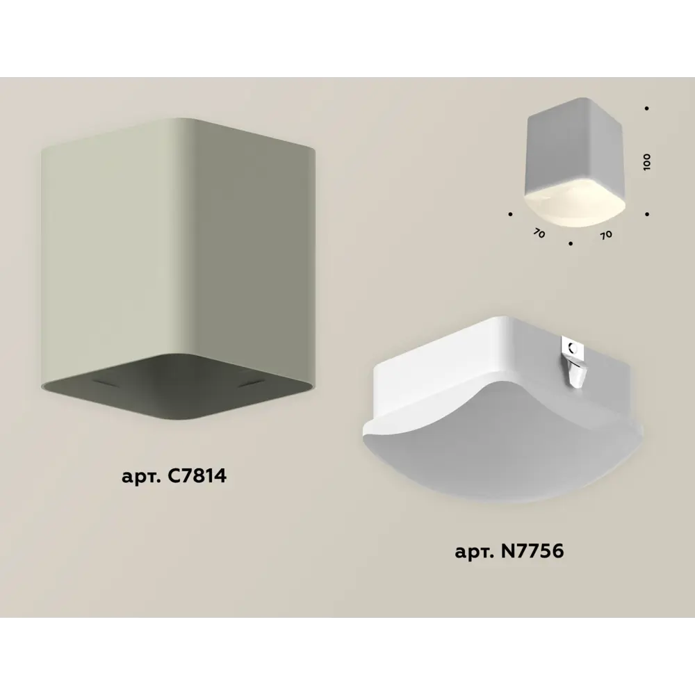 Фото 6 Светильник точечный накладной Ambrella light Xs7814011 2 м² цвет серый Фото 6 Светильник точечный накладной Ambrella light Xs7814011 2 м² цвет серый