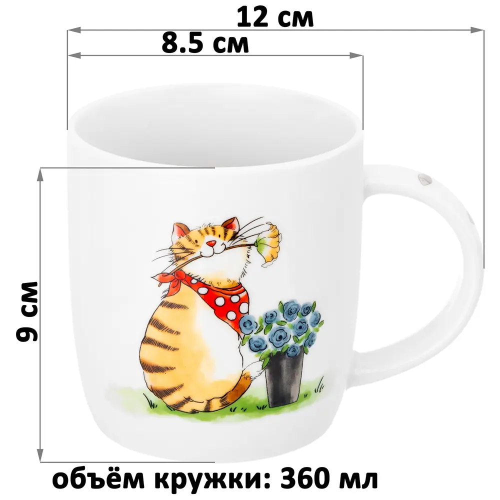 Фото 2 Набор кружек 2 шт 360 мл Elan Gallery Озорные котята фарфор цвет белый/синий/бежевый/зеленый/коричневый/красный Фото 2 Набор кружек 2 шт 360 мл Elan Gallery Озорные котята фарфор цвет белый/синий/бежевый/зеленый/коричневый/красный