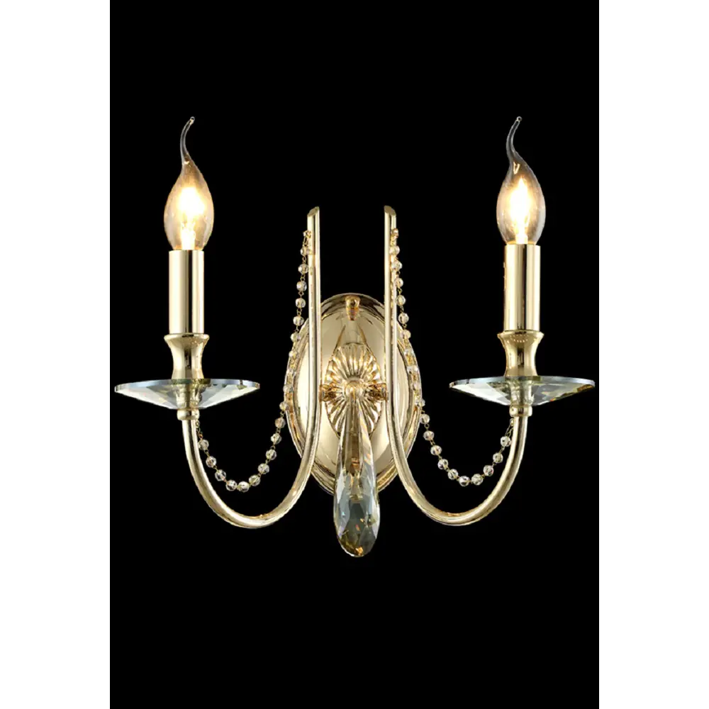 Фото 3 Настенный светильник Crystal Lux Victoria ap2 gold-amber цвет золото