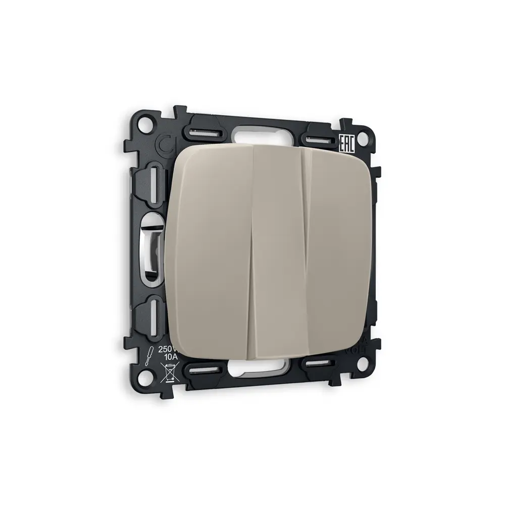 Фото Выключатель встраиваемый Ambrella volt Omega MO365010 3 клавиши цвет серо-бежевый матовый Фото Выключатель встраиваемый Ambrella volt Omega MO365010 3 клавиши цвет серо-бежевый матовый