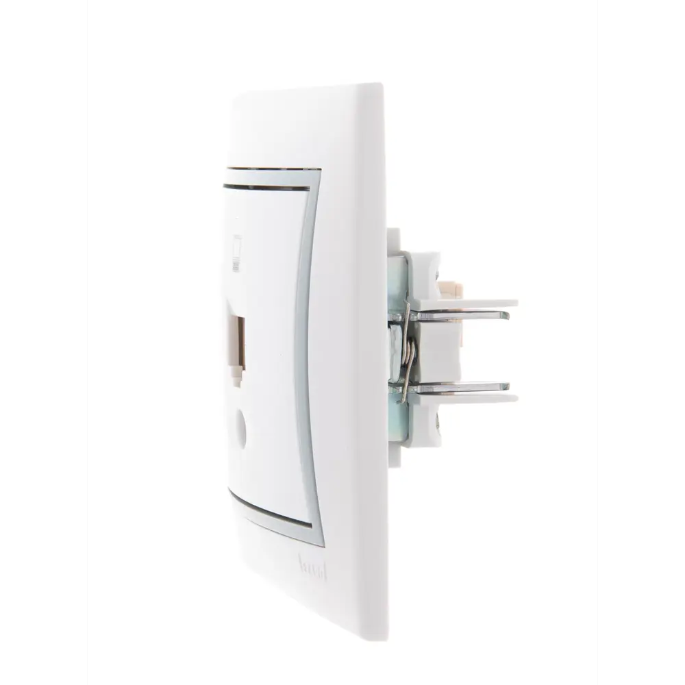 Фото Розетка RJ45 встраиваемая Lezard MIRA 701-0215-139, цвет белый/серый Фото Розетка RJ45 встраиваемая Lezard MIRA 701-0215-139, цвет белый/серый