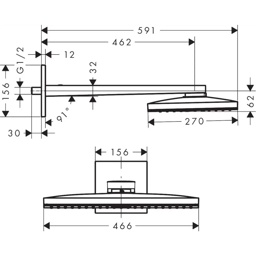 Фото 2 Душевая лейка Hansgrohe 24003400 Фото 2 Душевая лейка Hansgrohe 24003400