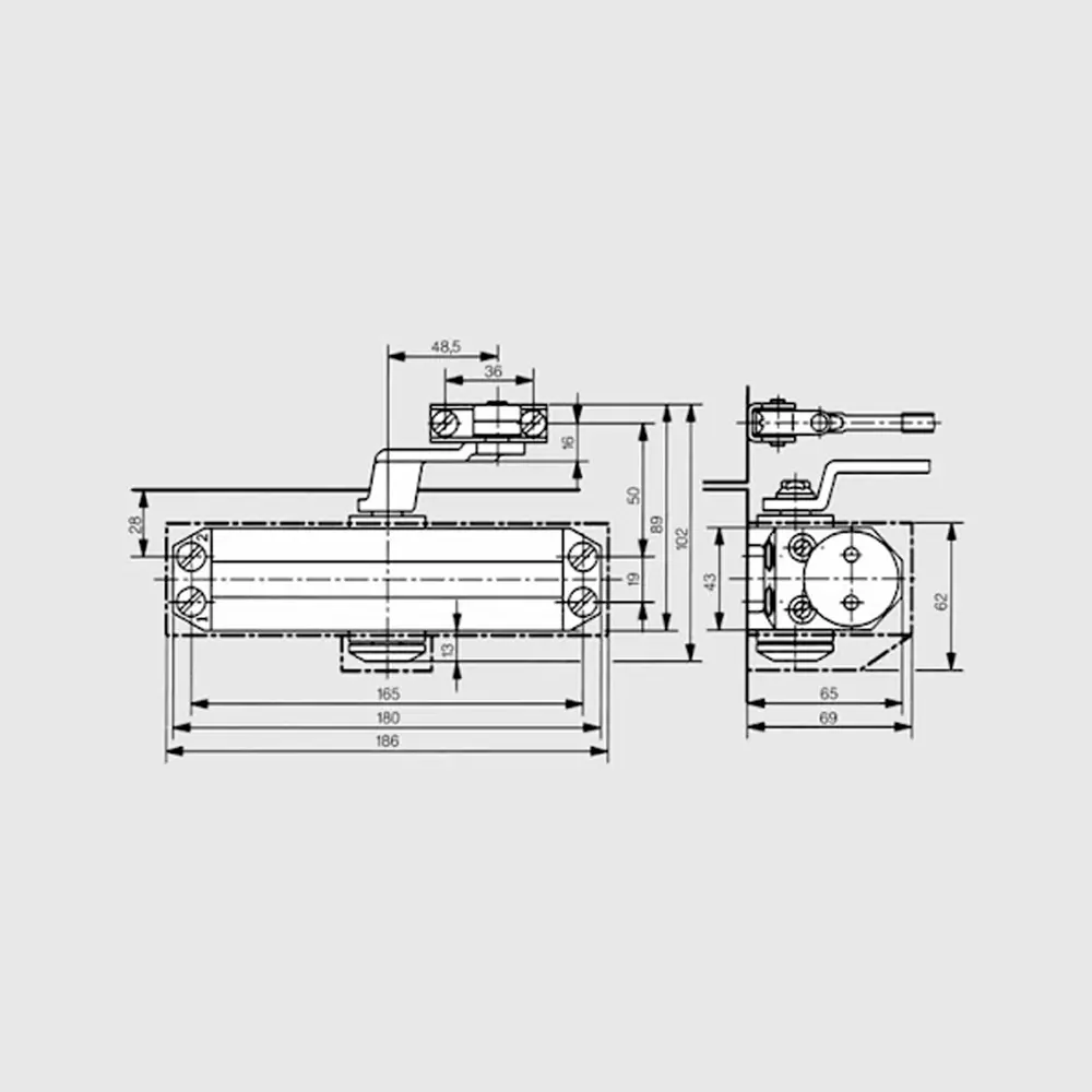 Фото 3 Дверной доводчик Dorma TS 77 EN3 с рычажной тягой белый Фото 3 Дверной доводчик Dorma TS 77 EN3 с рычажной тягой белый