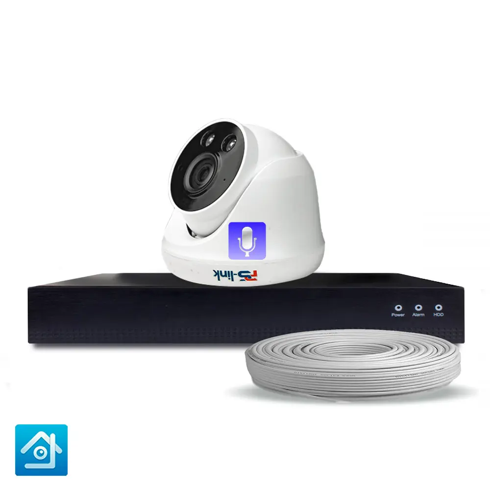 Фото Набор для видеонаблюдения IP PS-link 5Мп 1 камера для помещения с POE питанием и микрофоном белый Фото Набор для видеонаблюдения IP PS-link 5Мп 1 камера для помещения с POE питанием и микрофоном белый