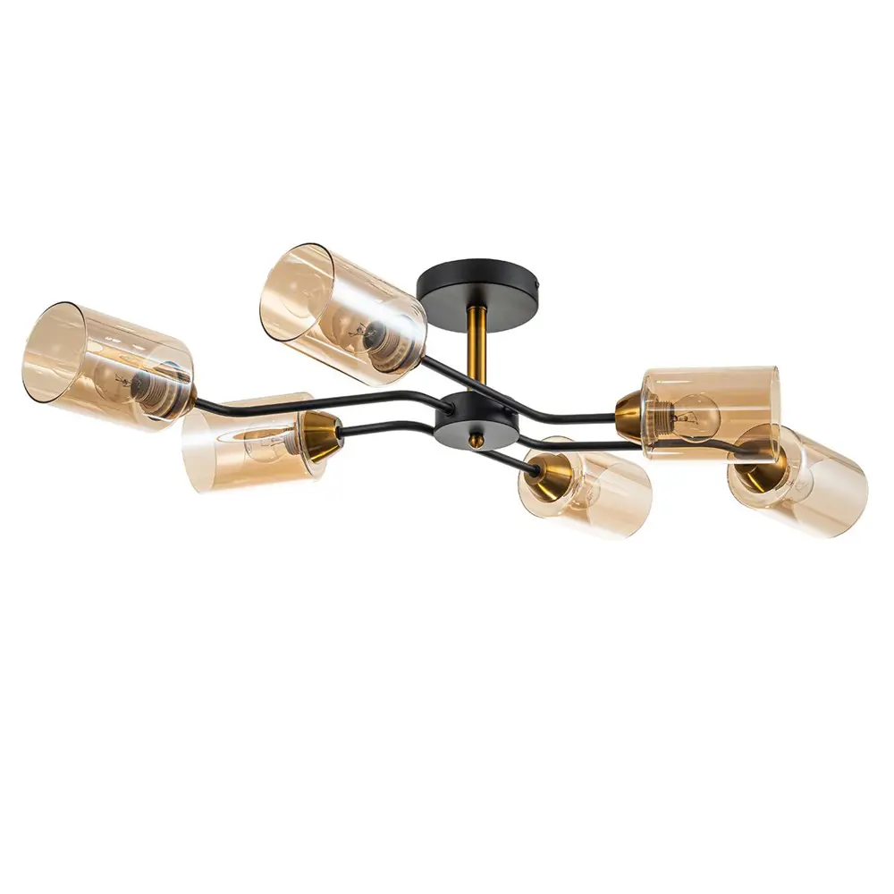 Фото Люстра на штанге Escada Vertigo 1131--6p black--gold 6 ламп 22 м² цвет черный Фото Люстра на штанге Escada Vertigo 1131--6p black--gold 6 ламп 22 м² цвет черный