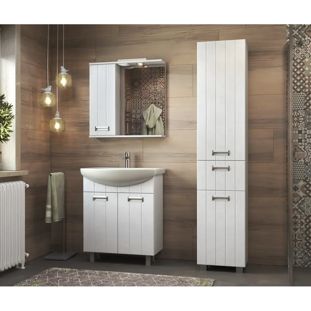 Фото 5 Шкаф для ванны напольный Vigo pn-DIA-40-LM 40x191.9см цвет белый Фото 5 Шкаф для ванны напольный Vigo pn-DIA-40-LM 40x191.9см цвет белый