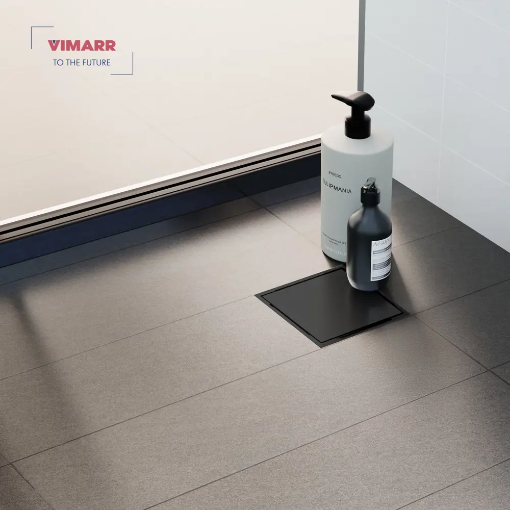 Фото 6 Трап для душа Vimarr 515LMH241513050 сухой затвор 15x15 см нержавеющая сталь