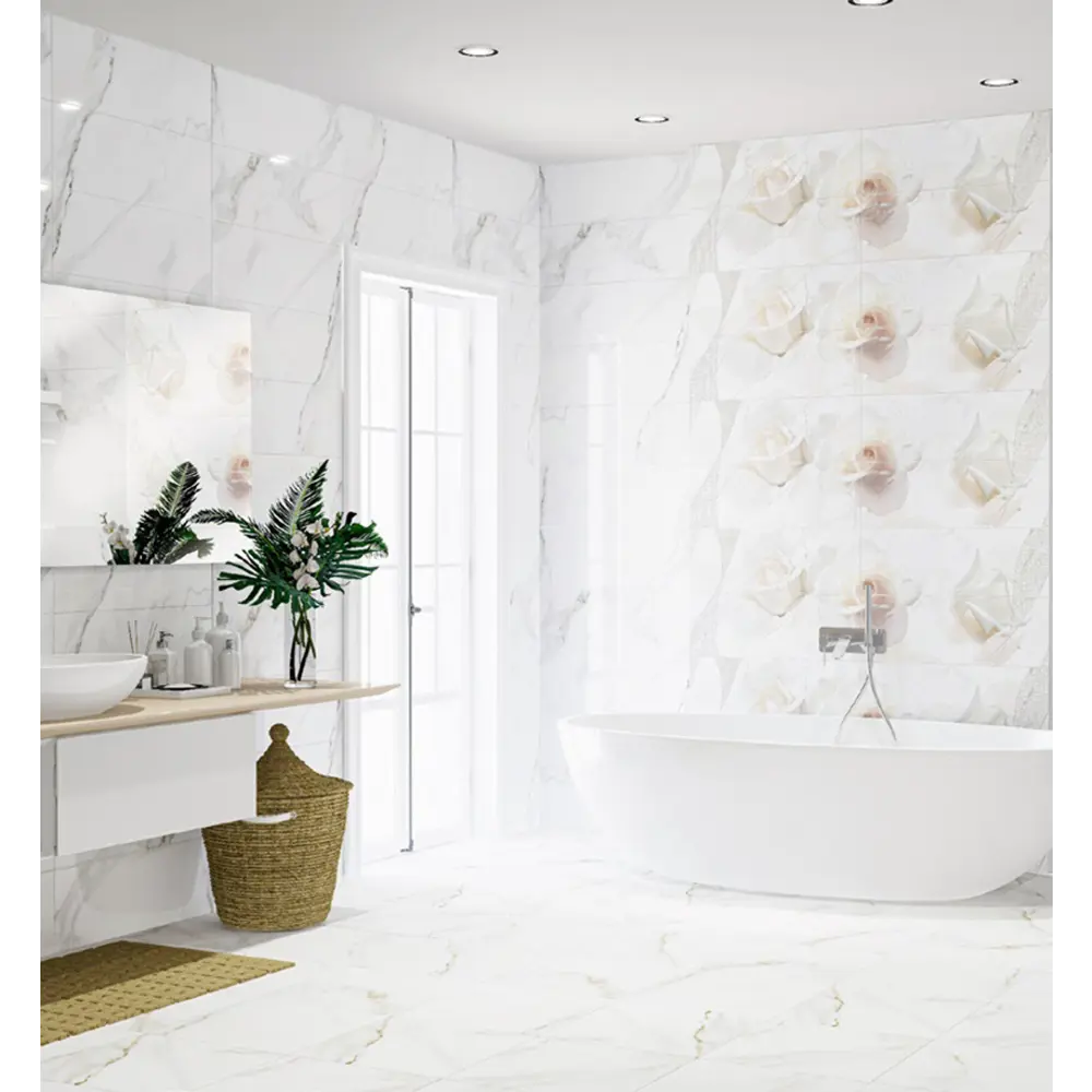 Фото 2 Плитка Eletto ceramica 506891201 24.2x70см 1.19 м² цвет белый, цена за упаковку Фото 2 Плитка Eletto ceramica 506891201 24.2x70см 1.19 м² цвет белый, цена за упаковку
