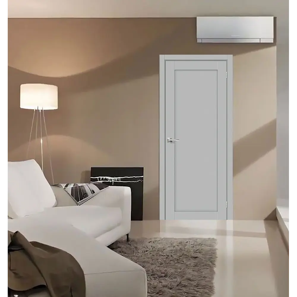 Фото 2 Дверь межкомнатная Uberture Parma 1220 глухая 200x60см пленка ПВХ цвет серый без замка и петель Фото 2 Дверь межкомнатная Uberture Parma 1220 глухая 200x60см пленка ПВХ цвет серый без замка и петель