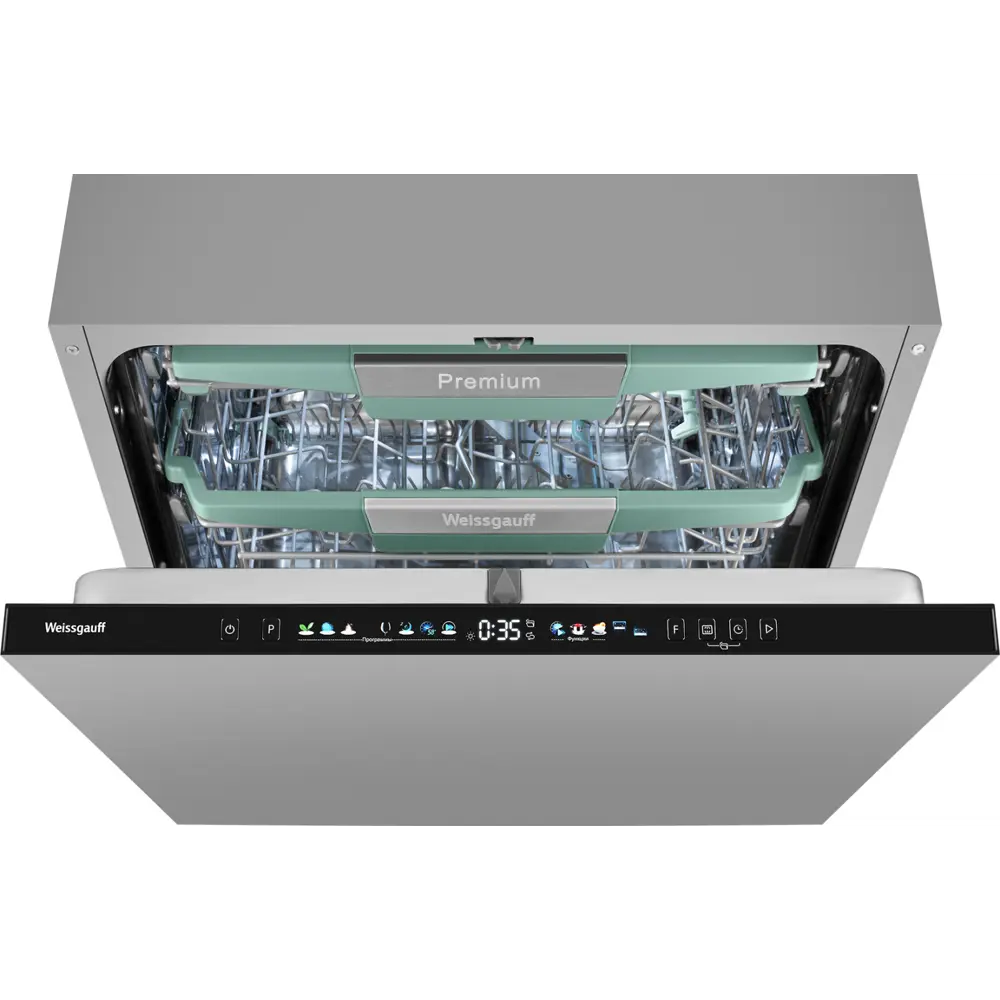 Фото Встраиваемая посудомоечная машина Weissgauff BDW 6140 Real Touch DC Inverter Timer Floor 59.8 см 7 программ цвет серый Фото Встраиваемая посудомоечная машина Weissgauff BDW 6140 Real Touch DC Inverter Timer Floor 59.8 см 7 программ цвет серый