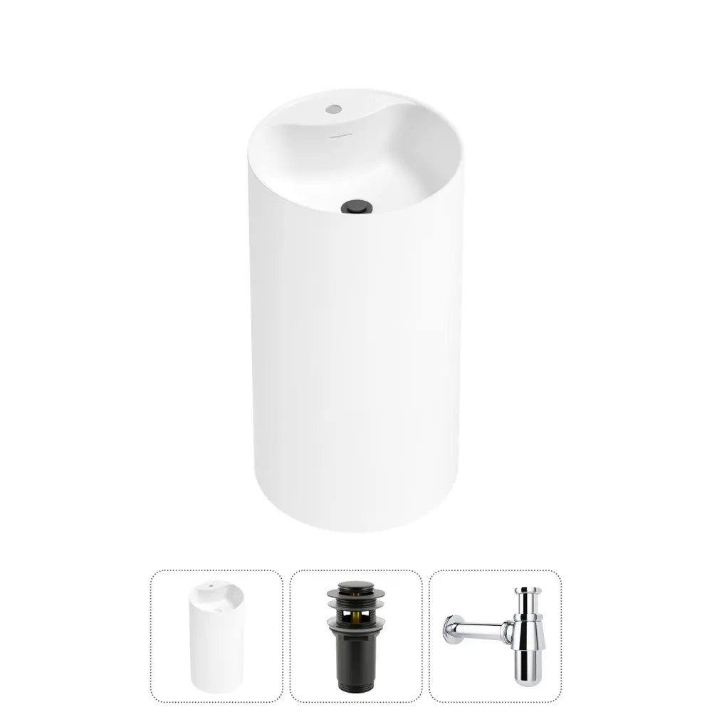 Фото Напольная раковина отдельностоящая Wellsee Chalice Perfection 20213003R размер 45x45x85 см, с донным клапаном и сифоном Фото Напольная раковина отдельностоящая Wellsee Chalice Perfection 20213003R размер 45x45x85 см, с донным клапаном и сифоном