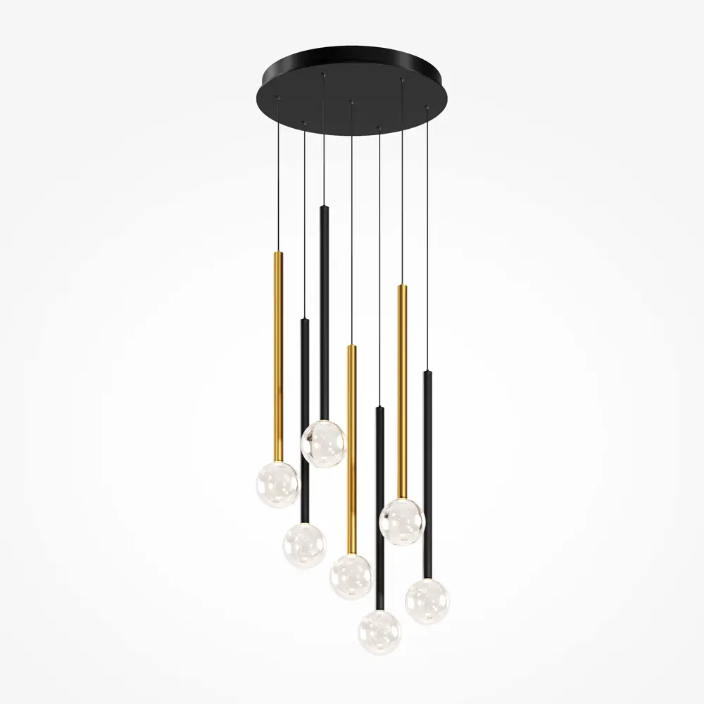 Фото 3 Светильник подвесной светодиодный Maytoni Bubble dream Mod383pl-l20bbs3k 8 м² теплый белый (желтый) свет цвет черный Фото 3 Светильник подвесной светодиодный Maytoni Bubble dream Mod383pl-l20bbs3k 8 м² теплый белый (желтый) свет цвет черный