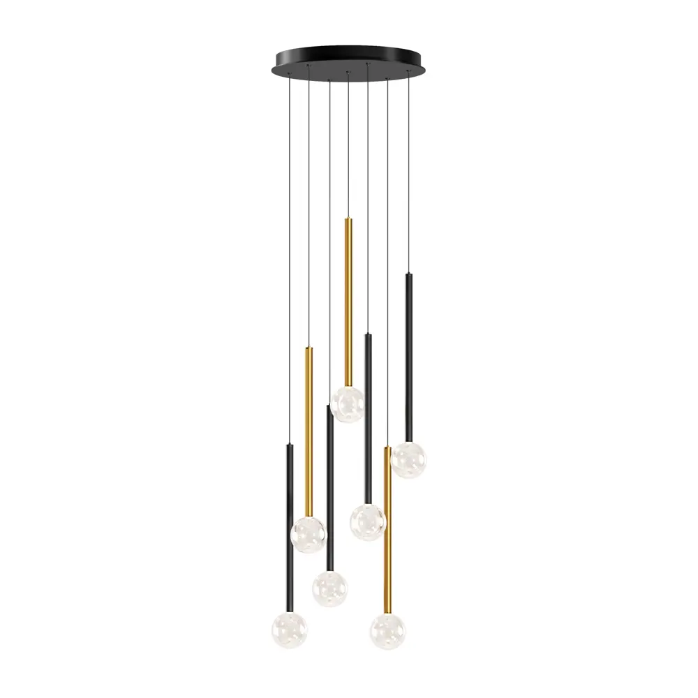 Фото Светильник подвесной светодиодный Maytoni Bubble dream Mod383pl-l20bbs3k 8 м² теплый белый (желтый) свет цвет черный Фото Светильник подвесной светодиодный Maytoni Bubble dream Mod383pl-l20bbs3k 8 м² теплый белый (желтый) свет цвет черный