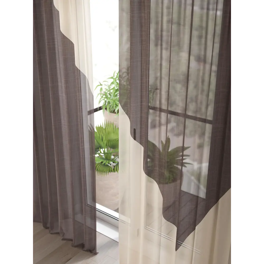 Фото 4 Тюль Comfy Way Алоуна - 178 CW580178-240 150x240 см на шторной ленте цвет бежевый 2 шт