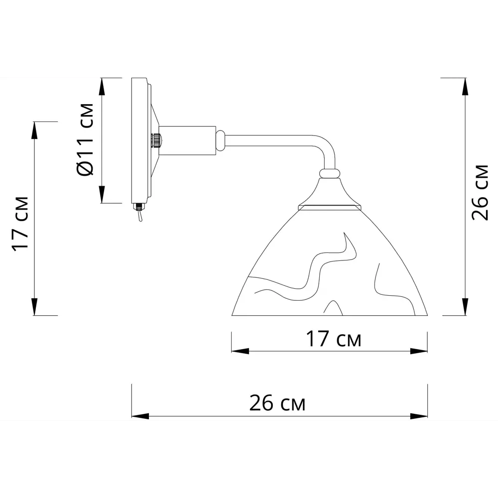 Фото Настенный светильник Arte lamp A5032ap-1br цвет коричневый