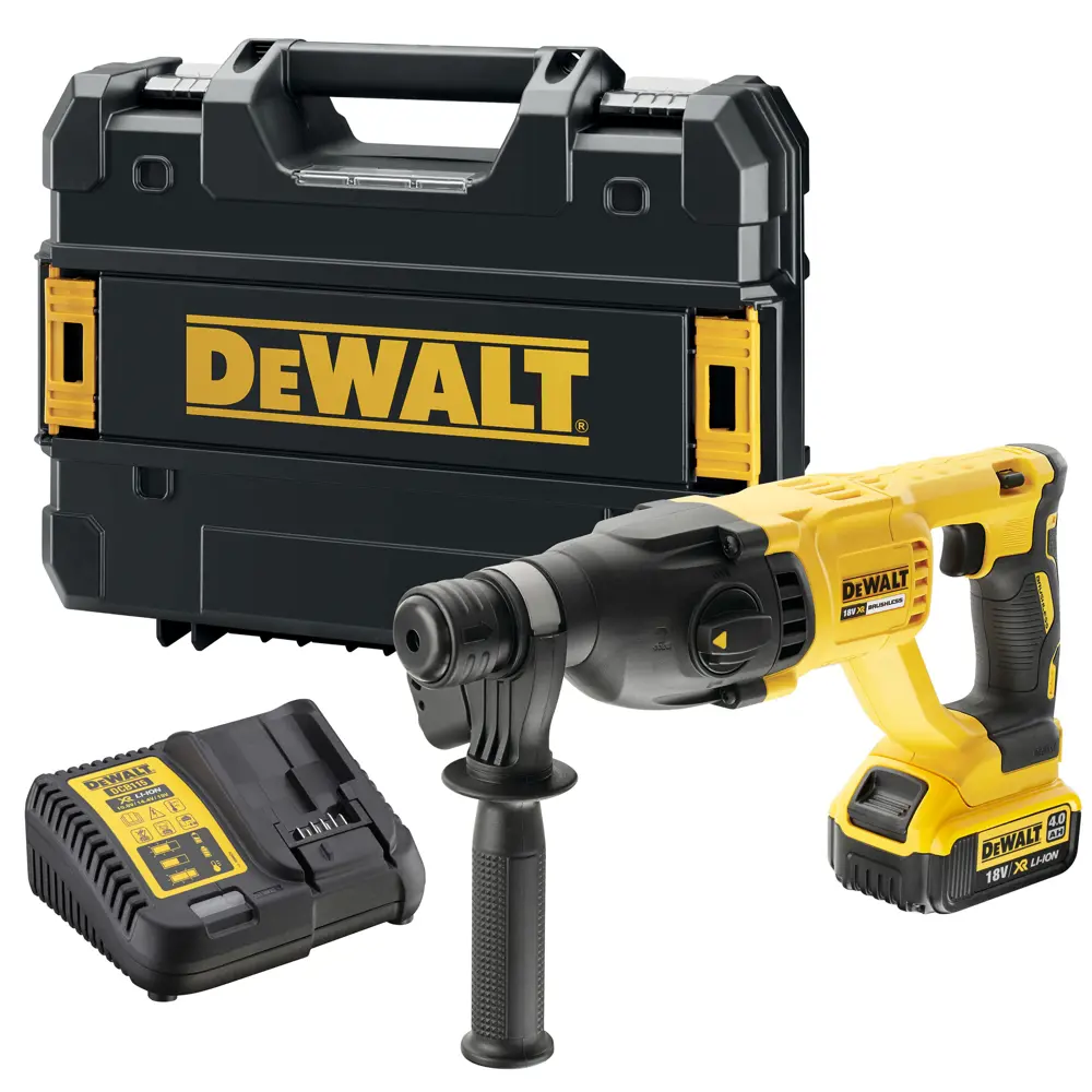 Фото Перфоратор аккумуляторный бесщеточный SDS Plus Dewalt DCH133M1-QW, 18 Вт Li-Ion 1x4 Ач, 2.6 Дж Фото Перфоратор аккумуляторный бесщеточный SDS Plus Dewalt DCH133M1-QW, 18 Вт Li-Ion 1x4 Ач, 2.6 Дж