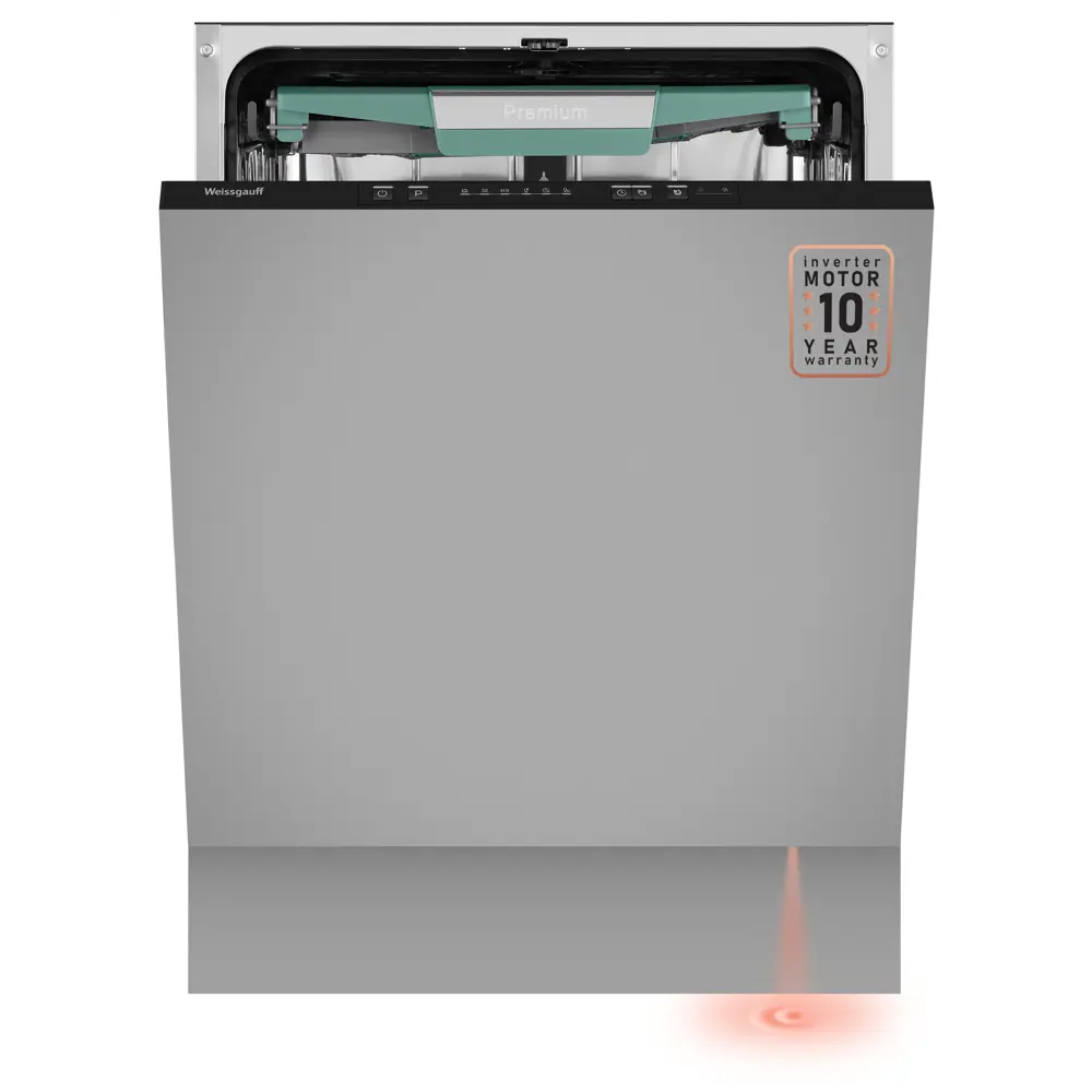 Фото Встраиваемая посудомоечная машина Weissgauff Inverter AutoOpen Infolight 59.8 см 6 программ цвет серебристый