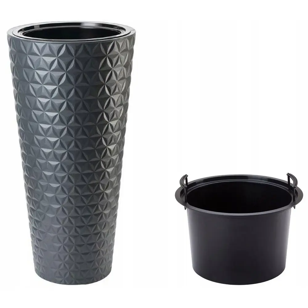 Фото 3 Кашпо Diamond slim Form-plastic d 39.5 см 79 см 63 л полипропилен черный Фото 3 Кашпо Diamond slim Form-plastic d 39.5 см 79 см 63 л полипропилен черный