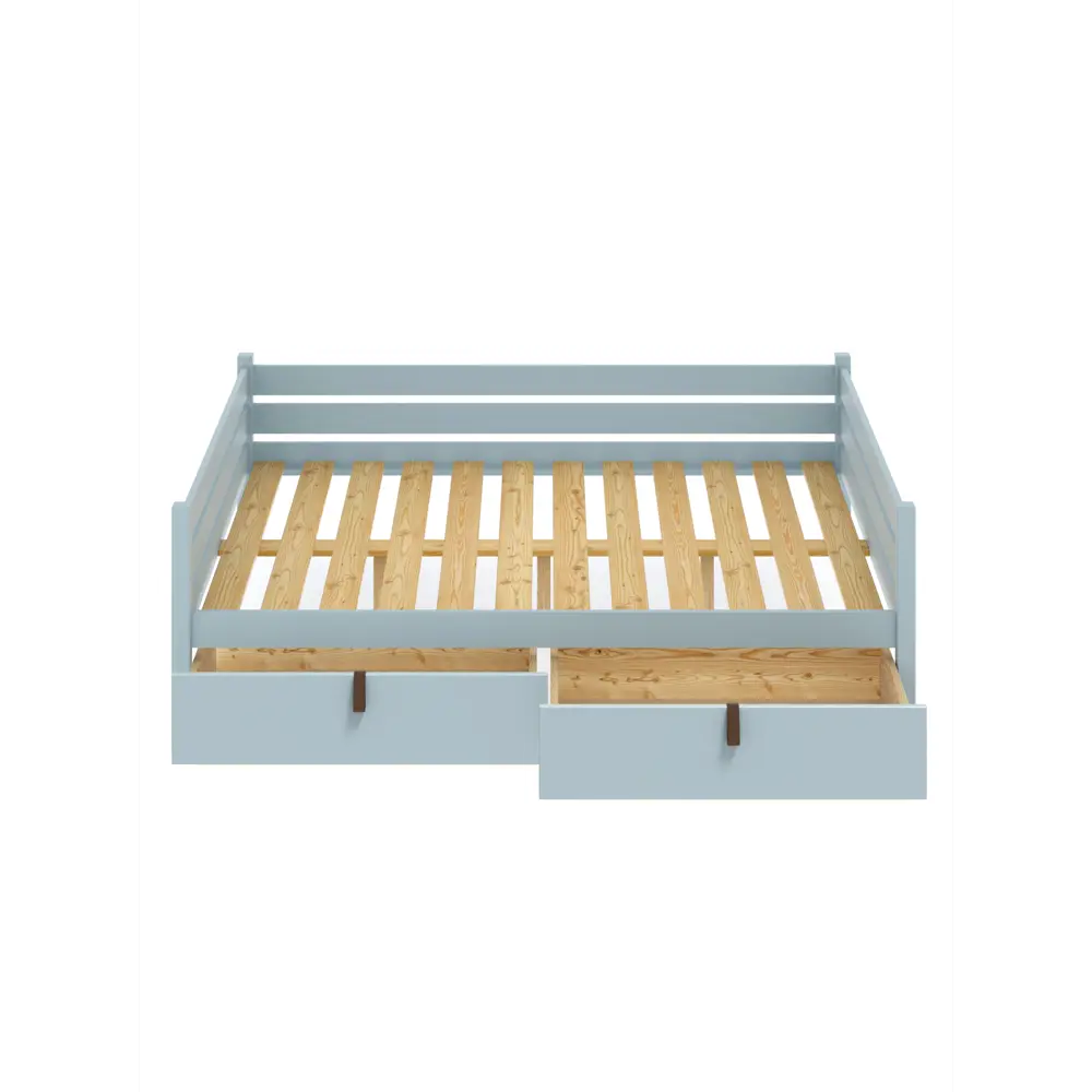 Фото 2 Кровать Solarius Tahta120-160gol-2yash 130 x 63 x 170 см сосна цвет голубой