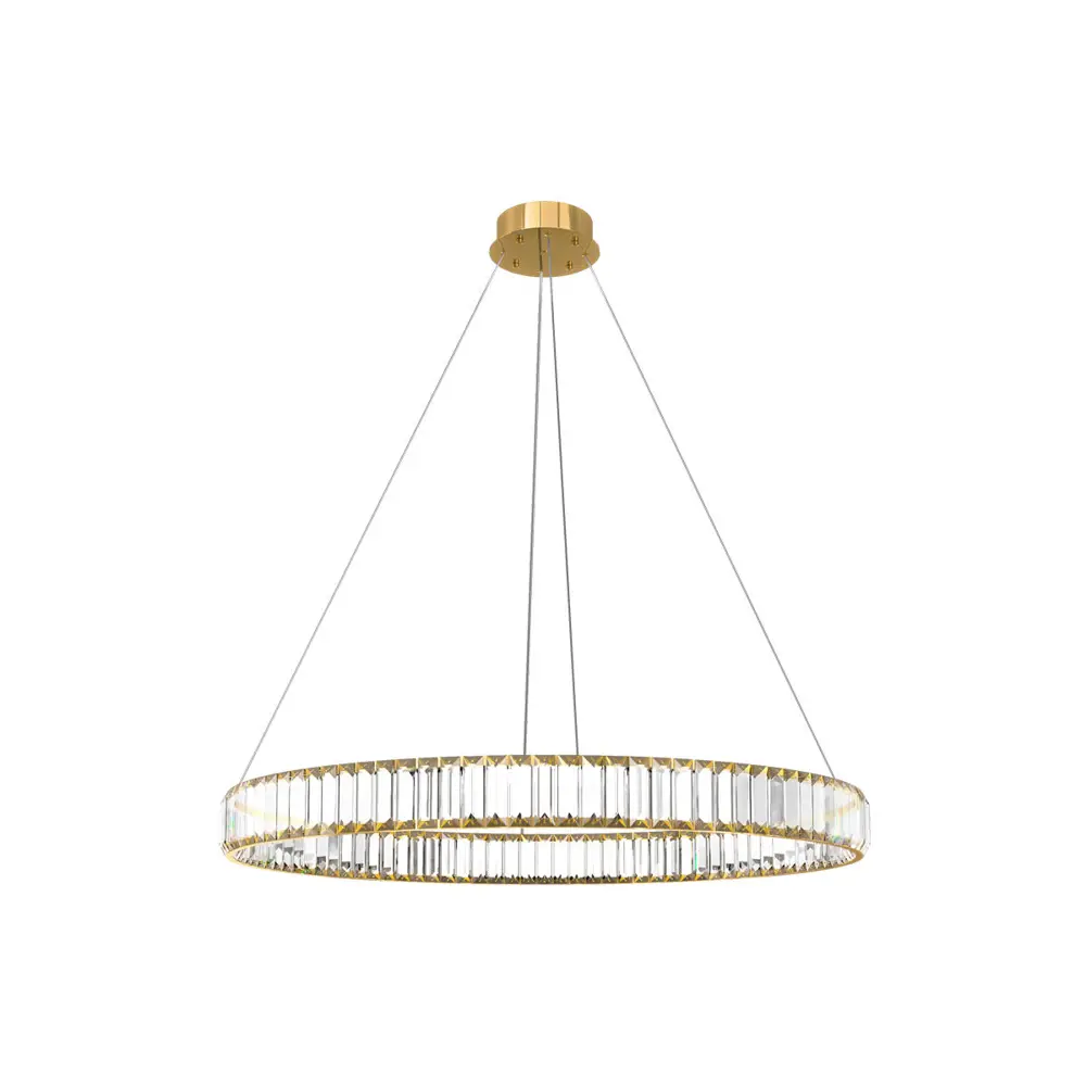 Фото Светильник подвесной светодиодный Loft It Crystal ring 10135-800 gold 12.07 м² теплый белый (желтый) свет цвет золото Фото Светильник подвесной светодиодный Loft It Crystal ring 10135-800 gold 12.07 м² теплый белый (желтый) свет цвет золото
