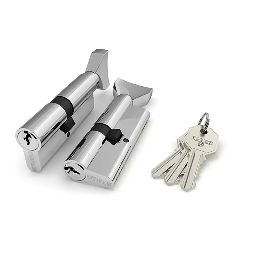 Фото Цилиндровый механизм Fuaro 1000CMKnob80(35+10+35) CP хром 3Key с вертушкой Фото Цилиндровый механизм Fuaro 1000CMKnob80(35+10+35) CP хром 3Key с вертушкой