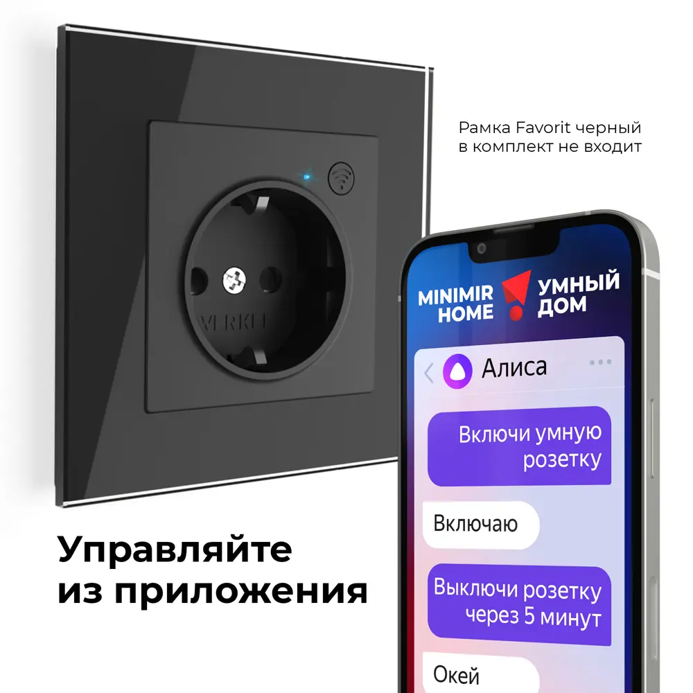 Фото 4 Розетка Wi-Fi Werkel W1171608 цвет черный матовый Фото 4 Розетка Wi-Fi Werkel W1171608 цвет черный матовый