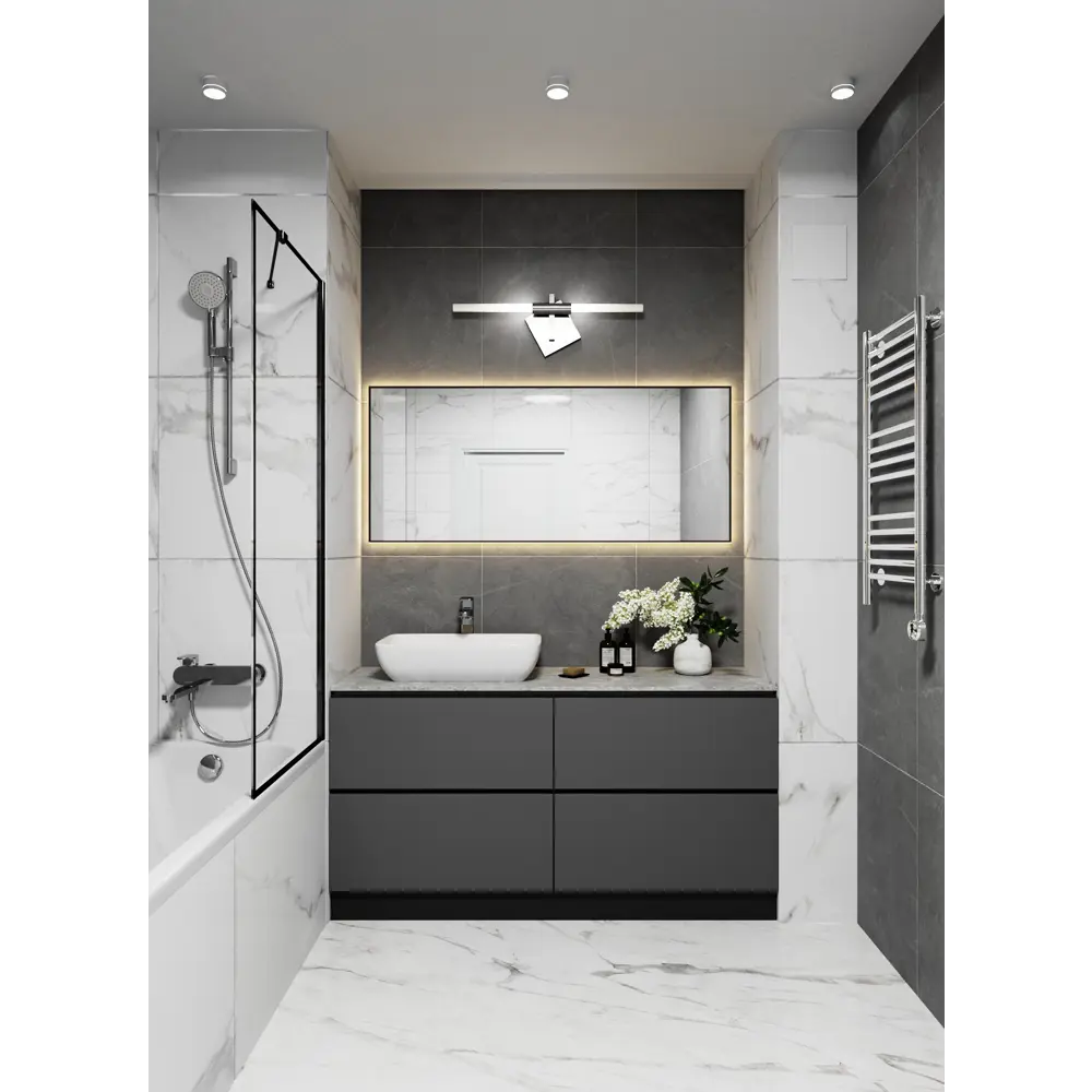Фото 4 Зеркало со встроенной подсветкой One mirror 15090чст 90x150 см Фото 4 Зеркало со встроенной подсветкой One mirror 15090чст 90x150 см