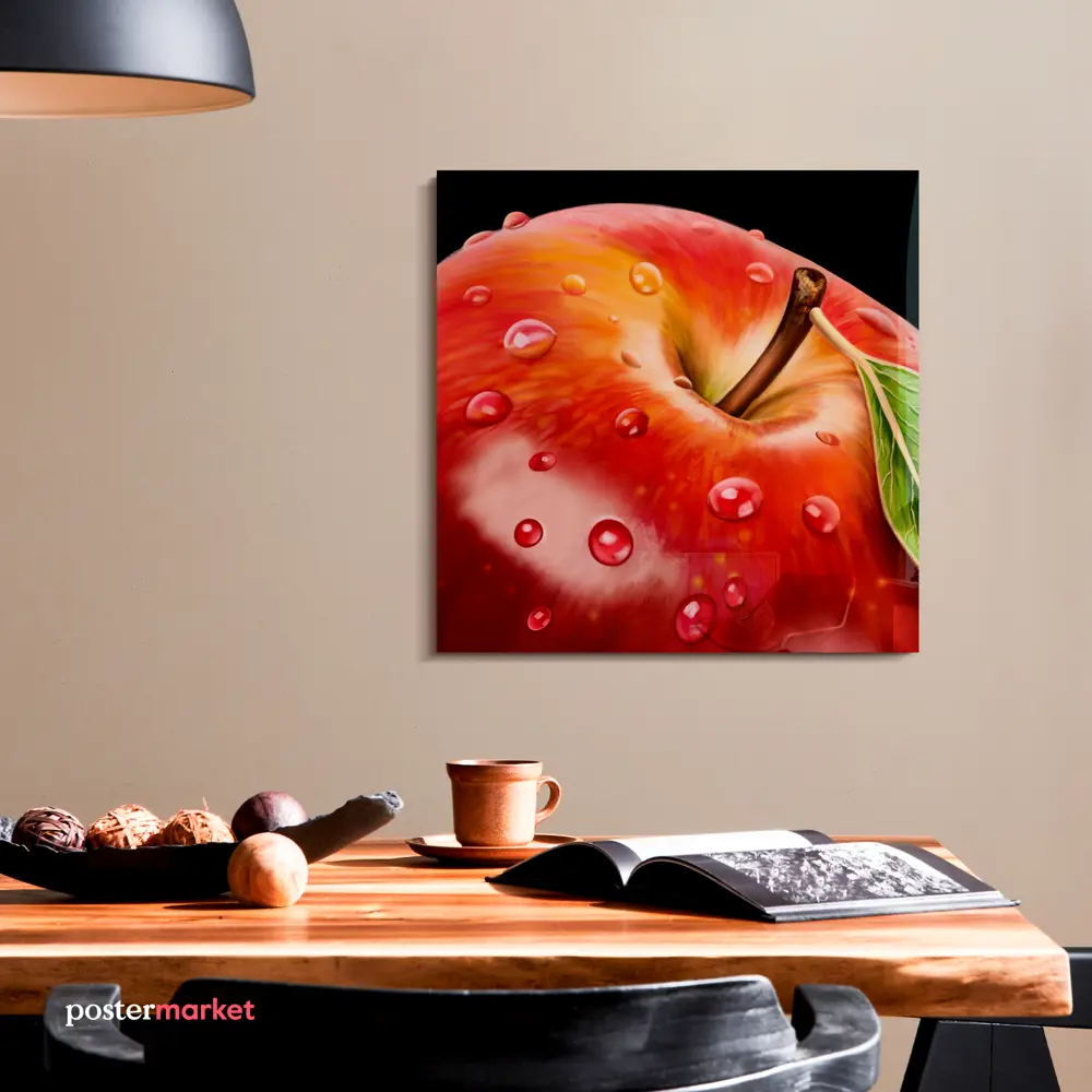 Фото 3 Картина на стекле Postermarket Яблоко 40x40 см Фото 3 Картина на стекле Postermarket Яблоко 40x40 см