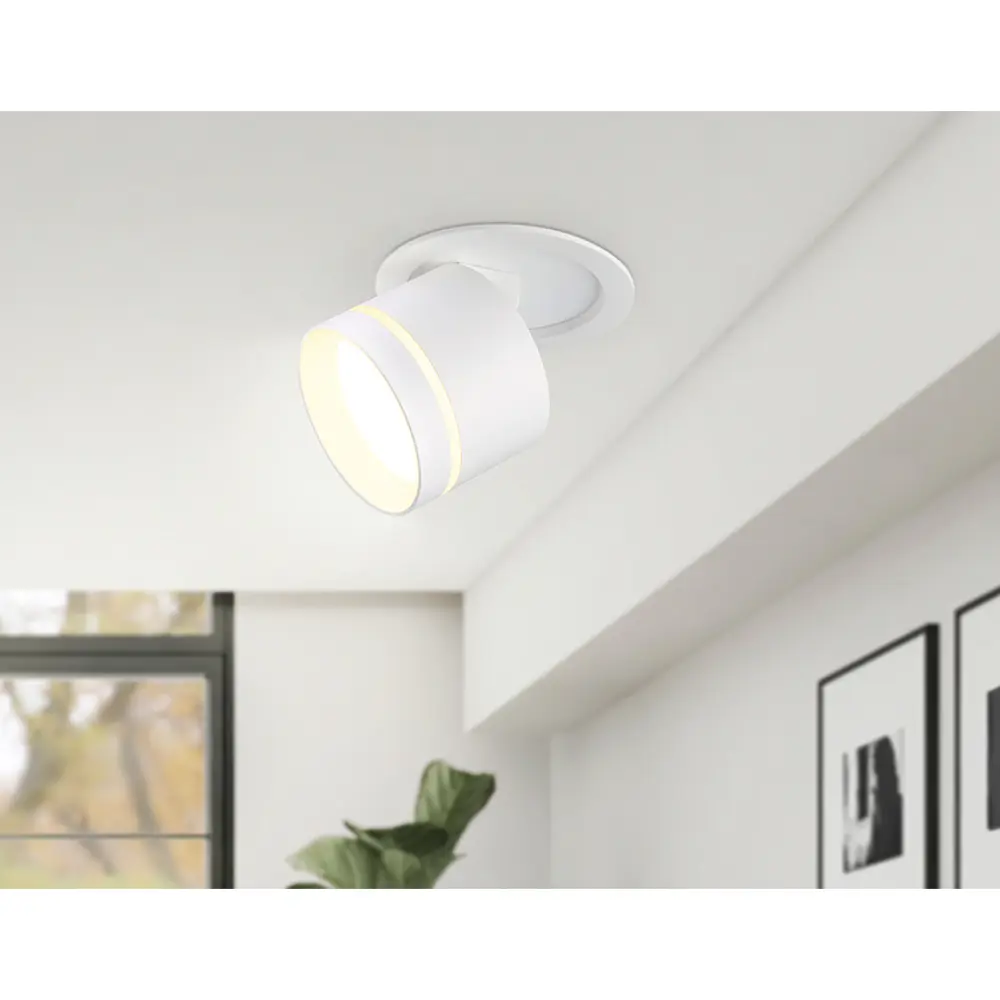 Фото 11 Светильник точечный встраиваемый светодиодный Ambrella Light Ta1431 2 м² под отверстие 10 см цвет белый