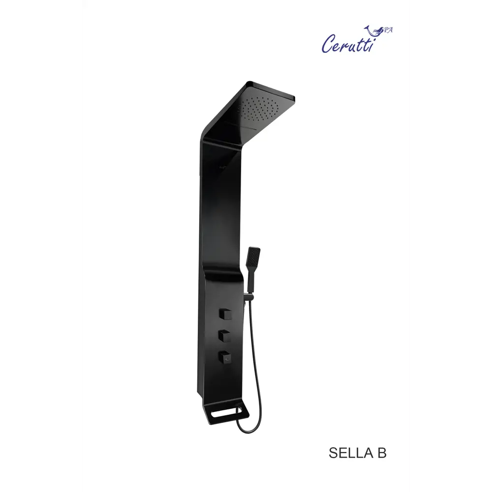 Фото 2 Душевая панель Ceruttispa Sella CT8989 черная без гидромассажа Фото 2 Душевая панель Ceruttispa Sella CT8989 черная без гидромассажа