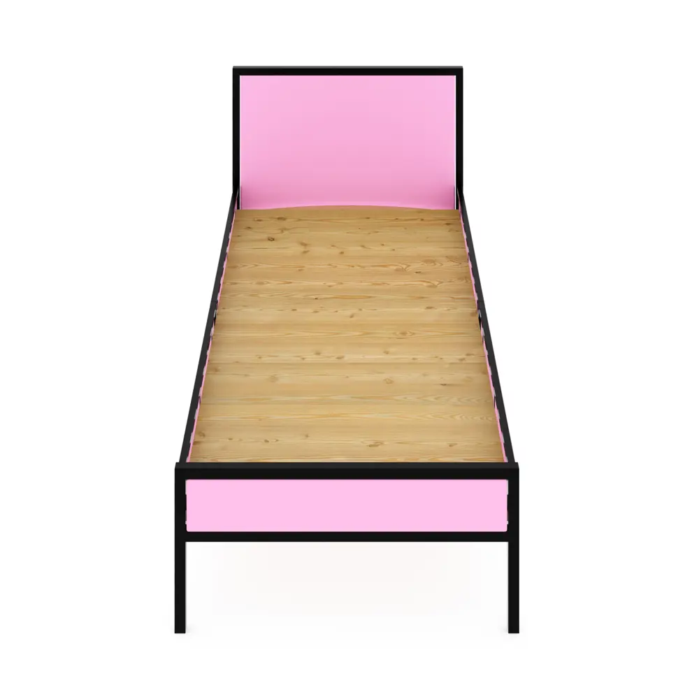 Фото 2 Кровать Solarius kr100loft-roz-black-full 105 x 90 x 206 см сосна цвет розовый, черный Фото 2 Кровать Solarius kr100loft-roz-black-full 105 x 90 x 206 см сосна цвет розовый, черный