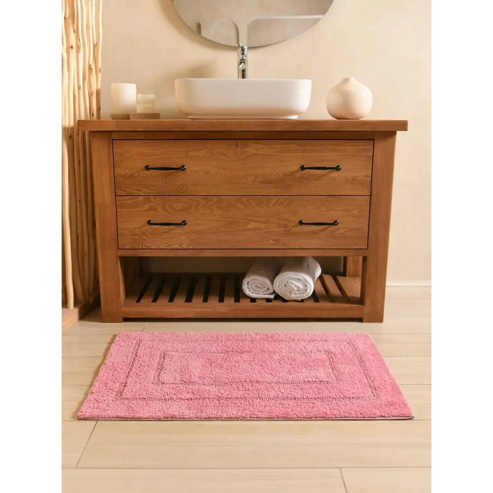 Фото 2 Коврик для ванной комнаты Arya Home Collection 8680943068255 90x60см цвет розовый Фото 2 Коврик для ванной комнаты Arya Home Collection 8680943068255 90x60см цвет розовый