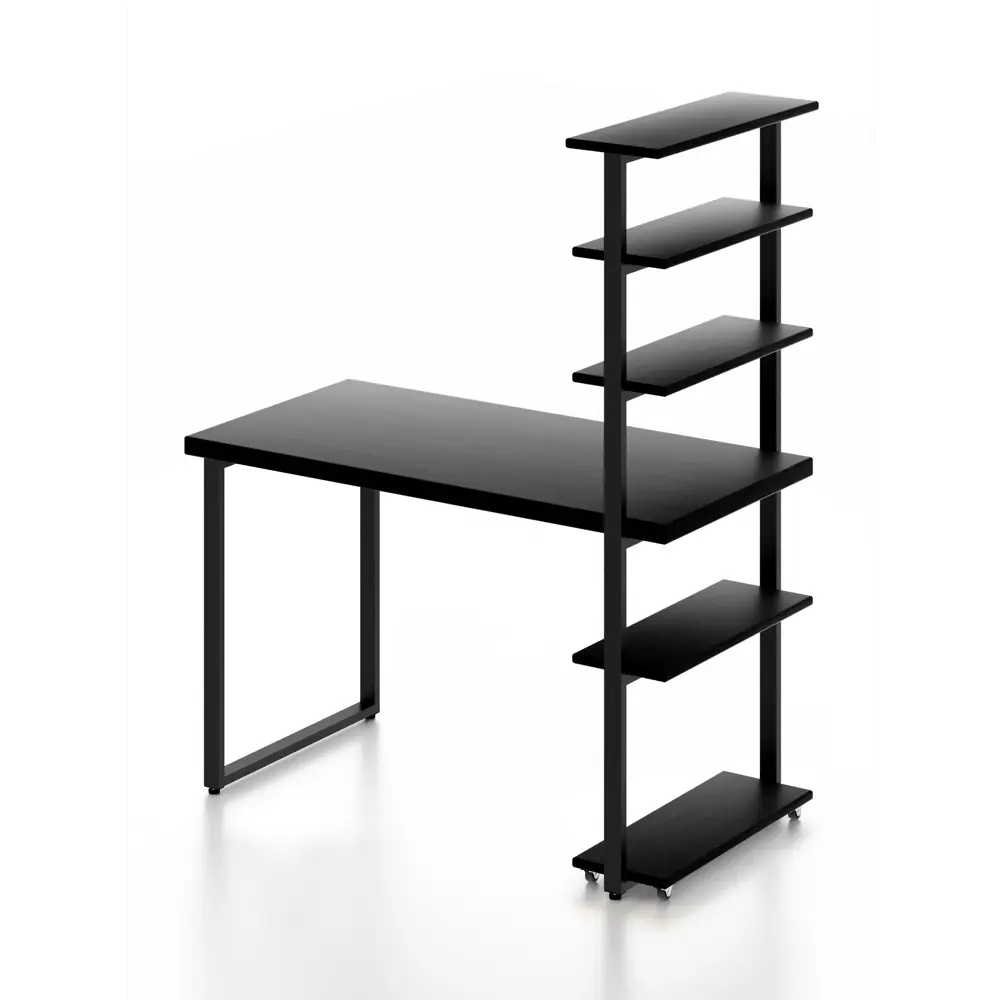 Фото 3 Стол Solarius loft 5 полок столешница 40 мм 60x145x110 см черные металлические ножки сосна цвет оникс Фото 3 Стол Solarius loft 5 полок столешница 40 мм 60x145x110 см черные металлические ножки сосна цвет оникс
