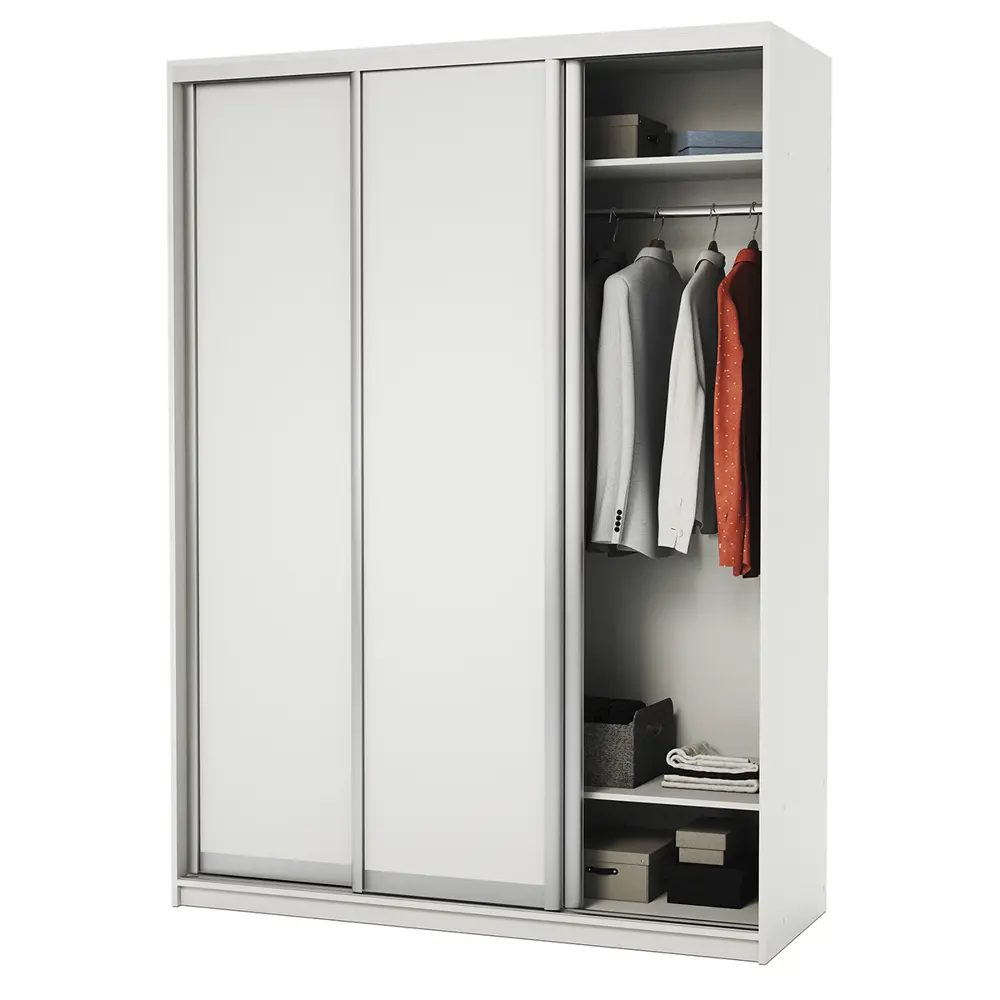 Фото 3 Шкаф-купе Гамма 100824105 240x160x60 см 7 полок ЛДСП цвет белый