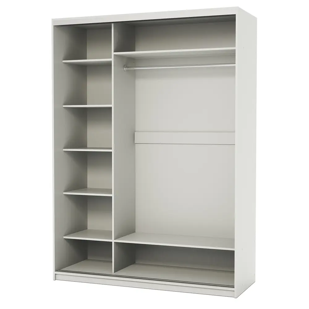 Фото 5 Шкаф-купе Гамма 100824105 240x160x60 см 7 полок ЛДСП цвет белый